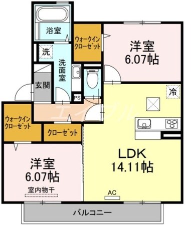 ヴァン　ベールの物件間取画像